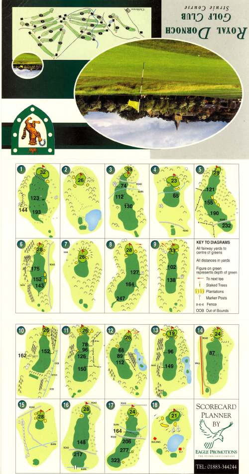 Royal Dornoch Golf Club score card Historylinks Archive