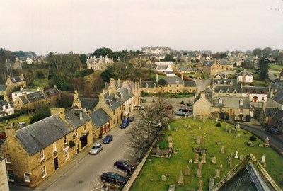 High Street and Cathedral cemetery from Cathedral tower