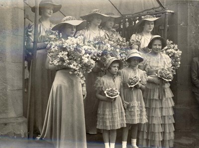 Bridesmaids at a Skibo or the Johnny Bannerman wedding