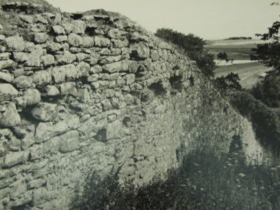 Part of the wall of Skelbo Castle