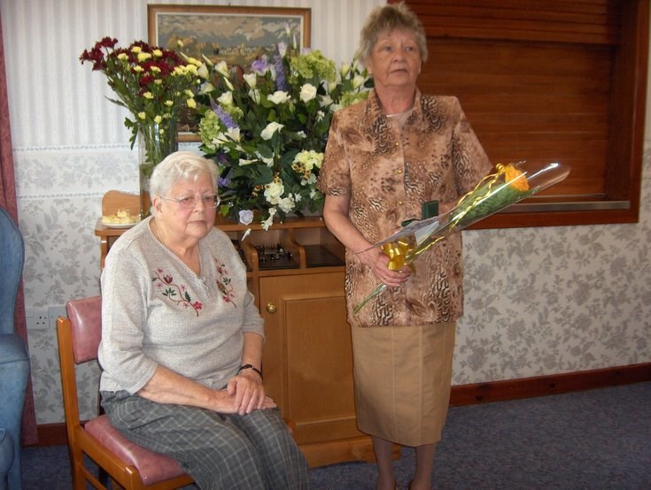 Women's Land Army Badge presented to Vera MacDonald  (Ardgay)