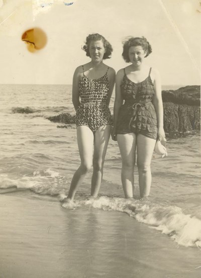 Friends at Dornoch beach 1950
