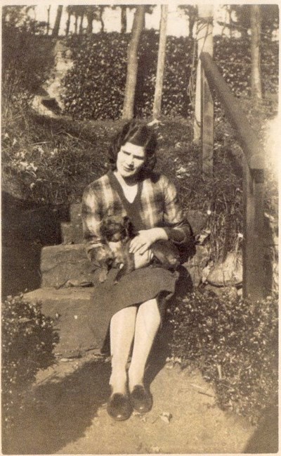 Margaret Munro with dog