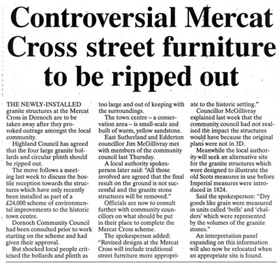 Controversial Mercat Cross street furniture to be ripped out