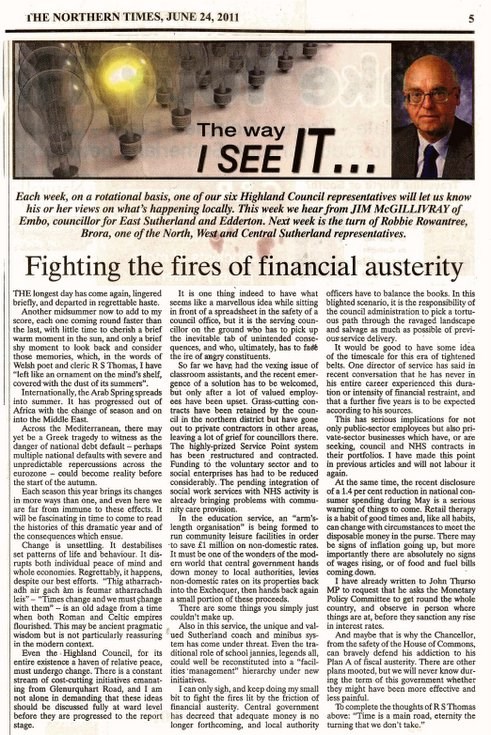 Fighting the fires of financial austerity 2011