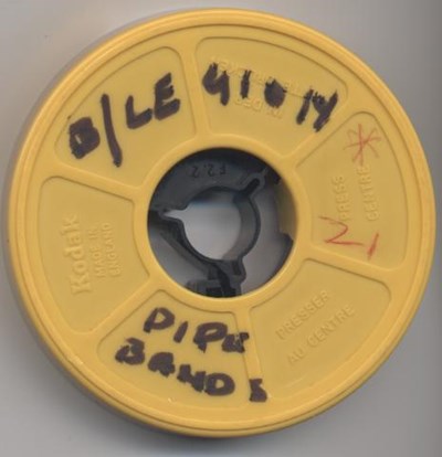 Super 8mm film of Dornoch Pipe Band 1971