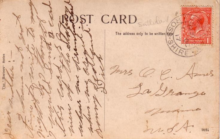 Reverse of Bonar Bridge Station postcard Basil Hellier collection