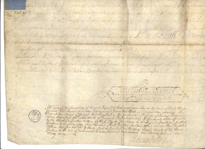 Vellum document relating to James MacBeath of Dornoch 1731