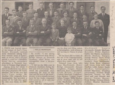 Pupils and Staff at Earl's Cross school hostel 1949-50