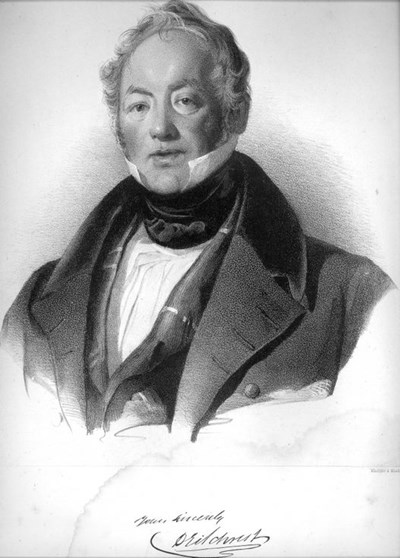 Print of portrait of Dugald Gilchrist by Thomas Duncan. 