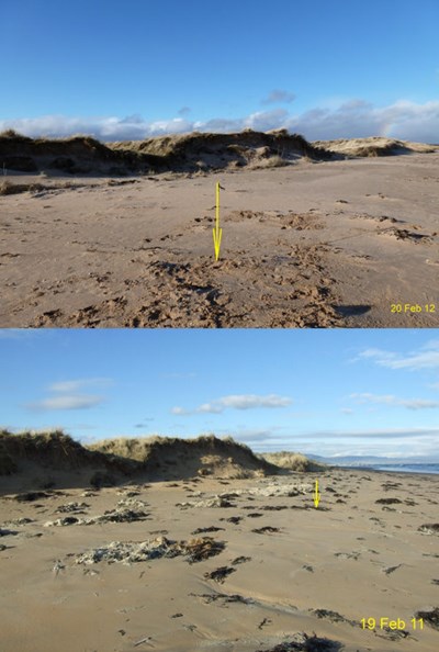 Dornoch Beach erosion 2012