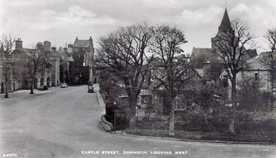 postcard (sepia photo) of Castle street