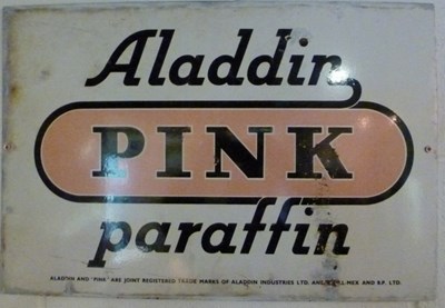 Aladdin Pink Paraffin Sign