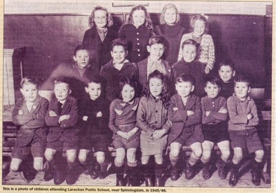 Children attending Larachan School, near Spinningdale 1945/6