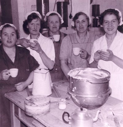 Staff at the Dornoch Academy canteen