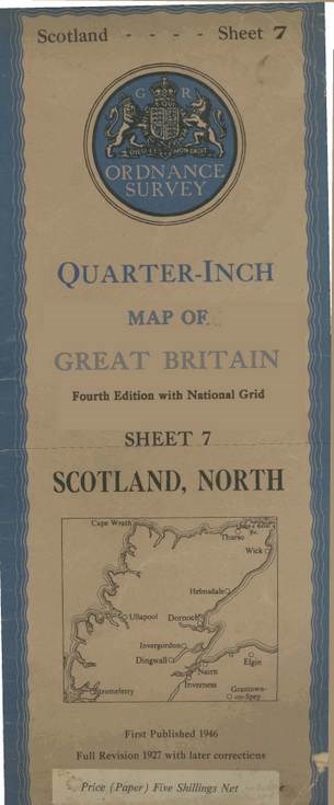 Ordnance Survey Quarter Inch Map of Scotland, North