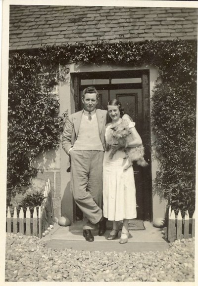 Margaret Button with Robert John at Embo 1928