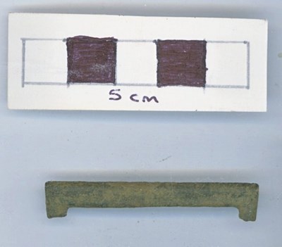 Objects discovered on Pitgrudy Farm - copper alloy buckle fragment