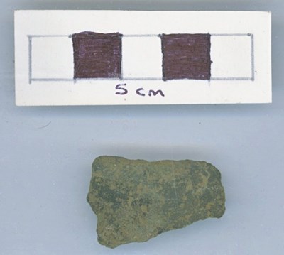 Objects discovered on Pitgrudy Farm -  Copper alloy fragment
