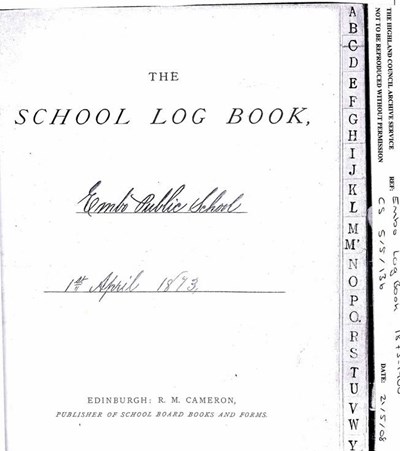 Embo Public School Log book extracts 1873 - 1899