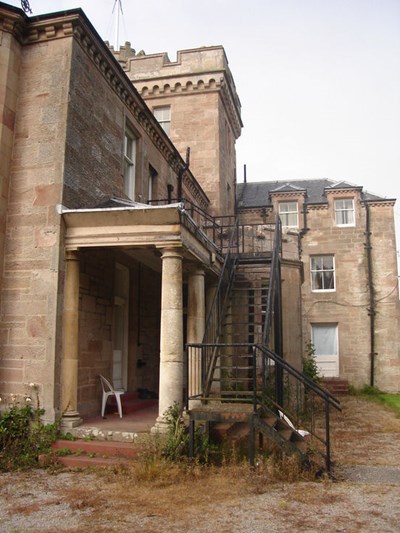 Burghfield House Hotel porch at SE corner of the building 2008