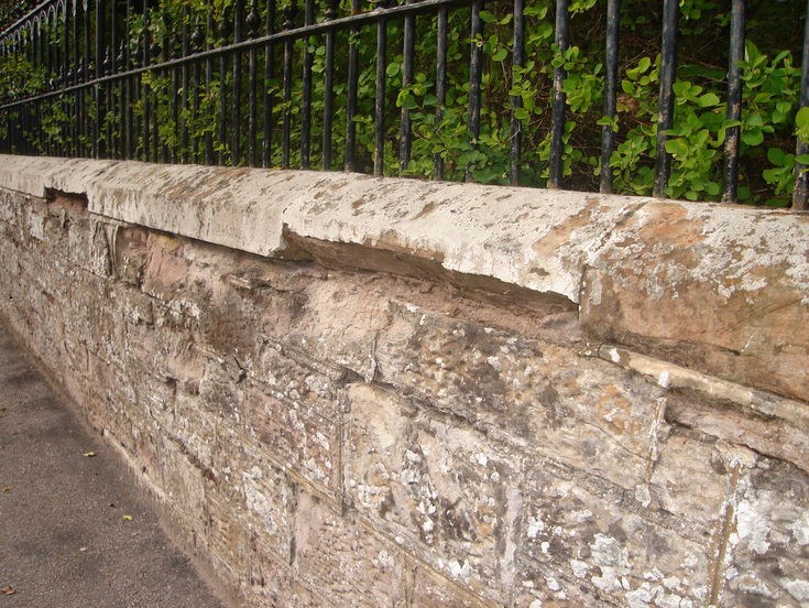 Burghfield House Hotel approach road boundary wall