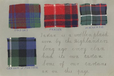 Writing exercise for pupils of Skibo School - Tartans