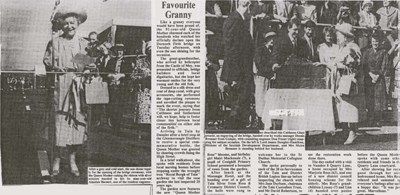 Queen mother opens Dornoch Bridge 1991