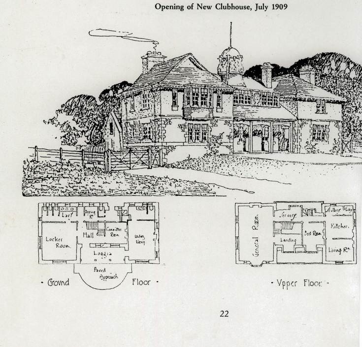 Drawings for the opening of the Royal Dornoch Clubhouse 1909
