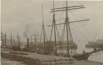 Fishing scenes around Scotland - 'Shipping in Harbour, Buckie'