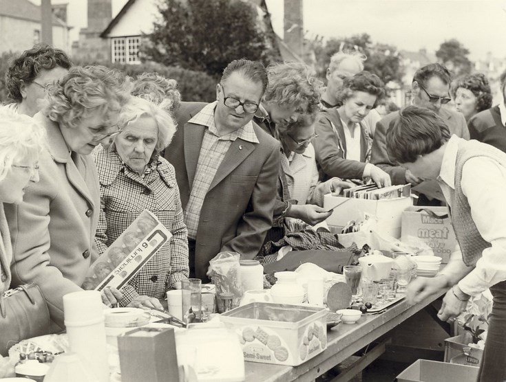 Dornoch Festival Week activities c 1979 - Street Market stall