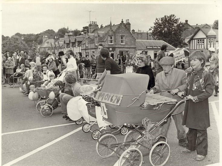 Dornoch Festival Week activities c 1979 - Junior pram race start