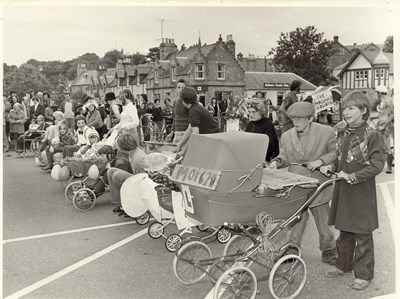 Dornoch Festival Week activities c 1979 - Junior pram race start