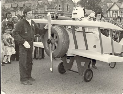 Dornoch Festival Week activities c 1979 - Pram race senior 'Snoopy'