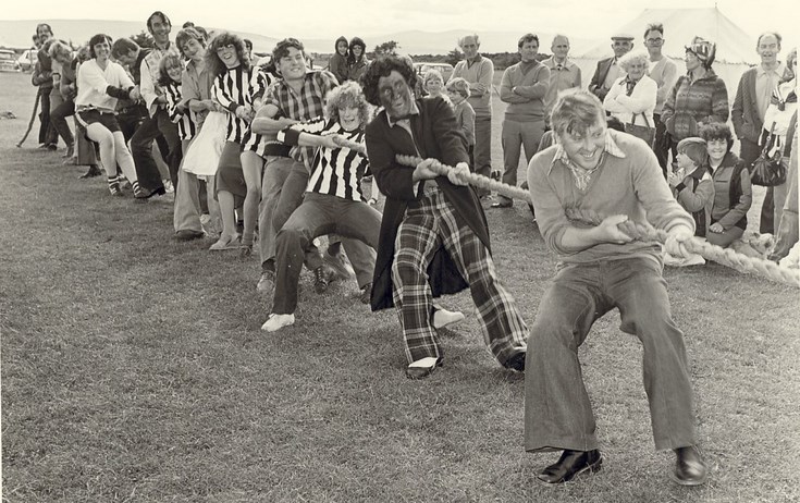 Dornoch Festival Week activities c 1979 - Tug o' War