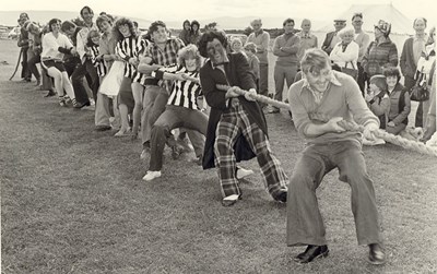 Dornoch Festival Week activities c 1979 - Tug o' War