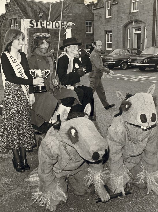 Dornoch Festival Week activities c 1979 - Pram race 'Steptoe & Son'