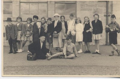 Dornoch School Children dressed for a play 1950's