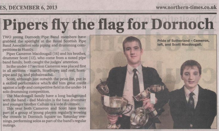 Pipers fly the flag for Dornoch