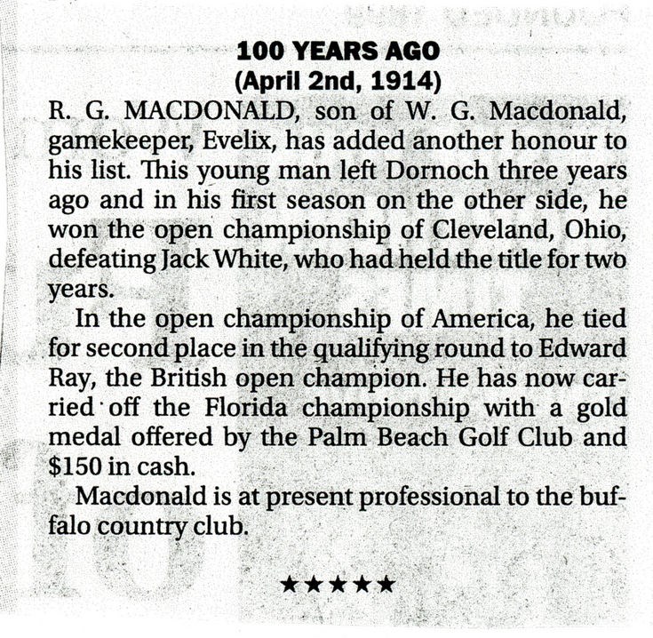 R G Macdonald winner of Cleveland Ohio Open