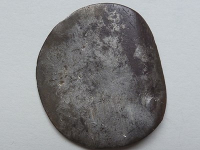 Badly worn coin, silver
