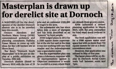 Further plan for derelict abattoir site in Dornoch