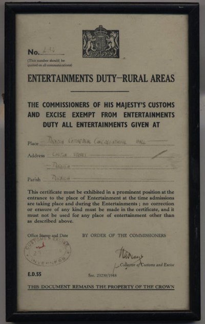 Entertainments Duty - Rural Areas Exemption