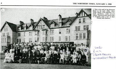 MacKay family working at the Dornoch Hotel