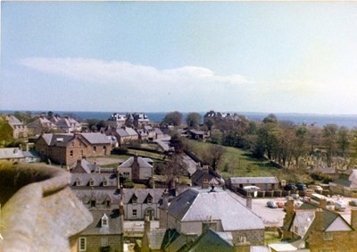 Dornoch to the east fromcathedral tower c 1985