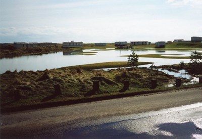 Flash flooding Dornoch Caravan Park