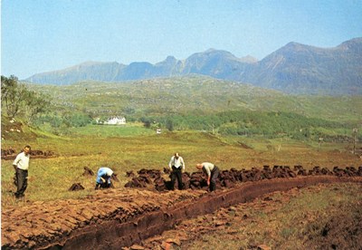 Peat cutting Quinag