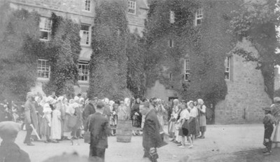 Dornoch Pageant in front of The Castle c 1930