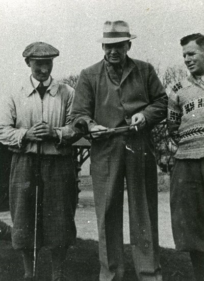 Three golf professionals at the Royal Dornoch