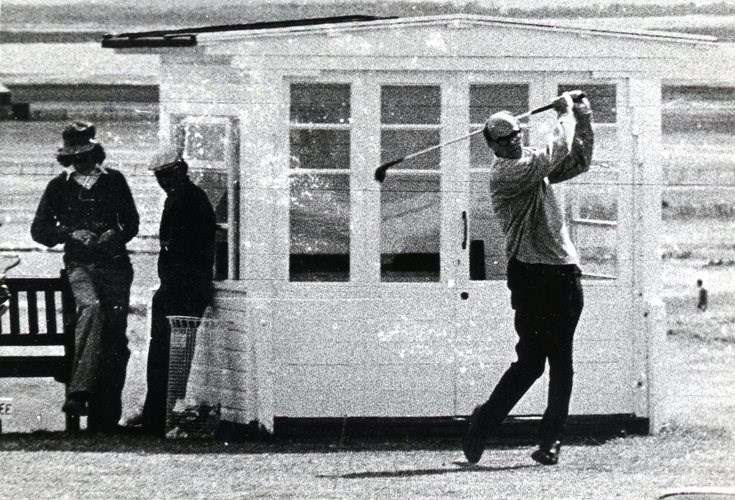Preparing to play at the starters hut